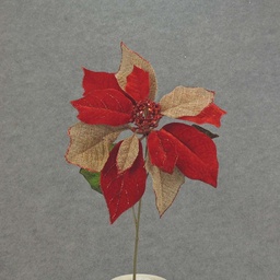[XB5095-RED] POINSETTIA SPRAY 20&quot; 10&quot; Dia  RED