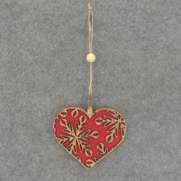 [XA7124-F] ORNAMENT FELT/CORK HEART 4.75x4.75&quot;