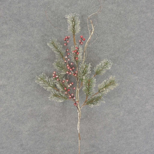 [XA7011] PINE SPRAY W/BERRIES&SNOW 29"  