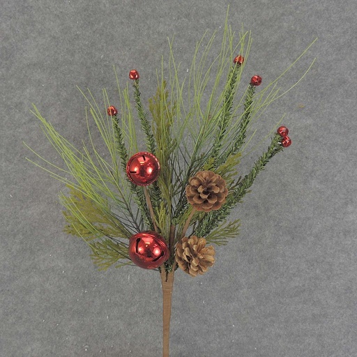 [XA7080] PINE/JUNIPER PICK W/BELLS 19"