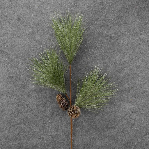 [XA8003] PINE SPRAY W/CONES&ICE  28"