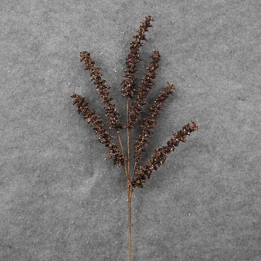 [XA8080-CHO] GLITTER PINE SPRAY 28" X5  CHOCOLATE