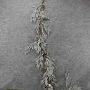 [XA8143] CEDAR GARLAND W/CONES 5'  FROSTED