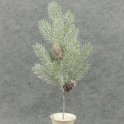 [XB4140] PINE SPRAY FROSTED W/CONES 21&quot;