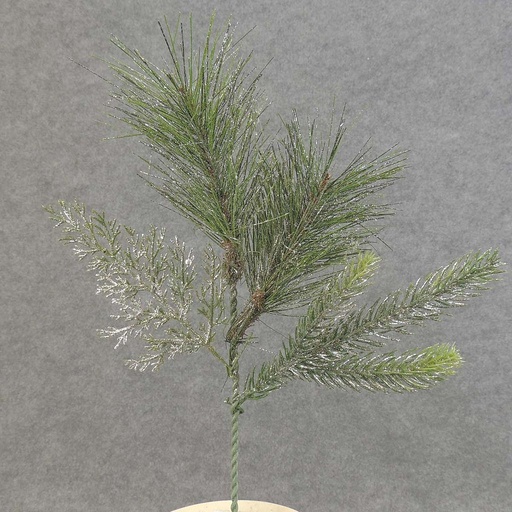 [XB5041] 12" MIXED PINE PICK W/ SILVER GLITTER