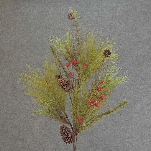 [XB5197] PINE MIXED SPRAY 28" W/BERRIES