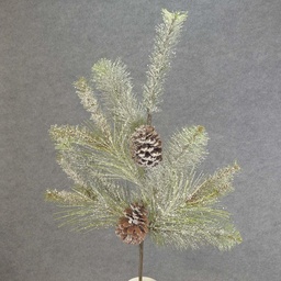 [XB5198] PINE MIXED FROSTED SPRAY 30&quot; W/CONES