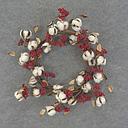 [XA7087] BERRY/COTTON WREATH 22"