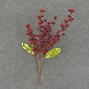 [XA7106-RED] BERRY SPRAY W/LEAVES 15"  RED