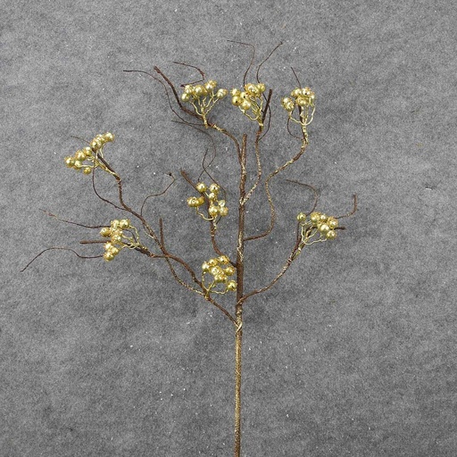 [XA8015-GLD] BERRY/TWIG SPRAY 34" GOLD