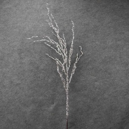 [XA8121-WHT] TWIG/BERRY SPRAY 45&quot; FLOCKED  WHITE
