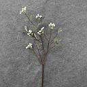 [XA8157-WHT] BERRY SPRAY W/LEAVES 33" WHITE