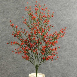 [XB4227-RED] STAR FLOWER BERRY BUSH 20&quot; RED PLASTIC