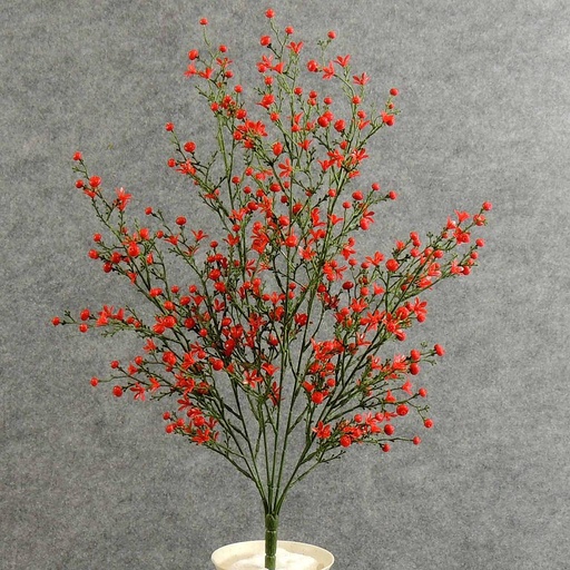 [XB4227-RED] STAR FLOWER BERRY BUSH 20" RED PLASTIC