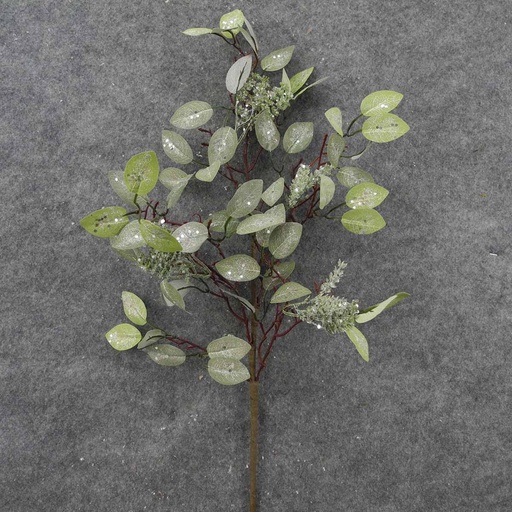 [XA8020] SEEDED EUCALYTUS SPRAY 23" W/GLITTER/FROST