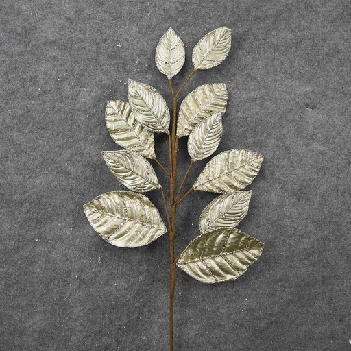 [XA8055-PTN] LEAF SPRAY 28" METALLIC W/GLIT  PLATINUM