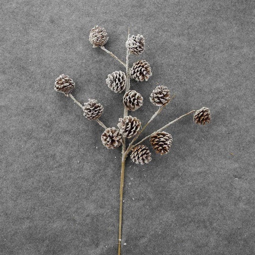 [XA8058-B] PINECONE SPRAY 28" FLOCKED
