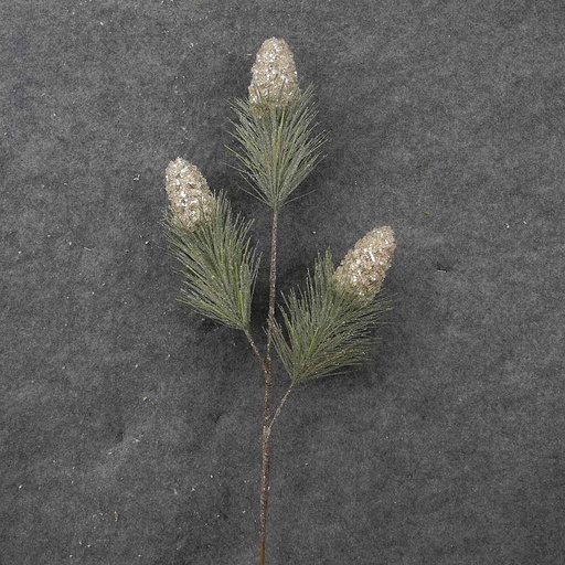 [XA8130-CHA] PINECONE/PINE SPRAY X3 30"  CHAMPAGNE