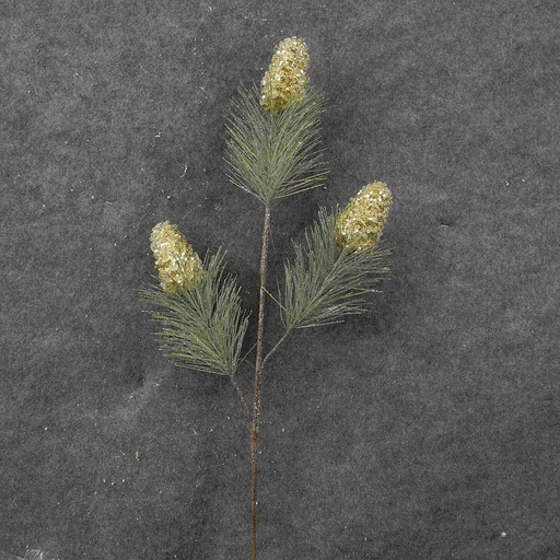 [XA8130-GLD] PINECONE/PINE SPRAY X3 30"  GOLD