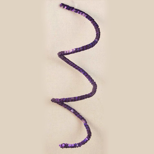 [XA355-PBK] SEQUINED WIRE 36" PURPLE/BLACK