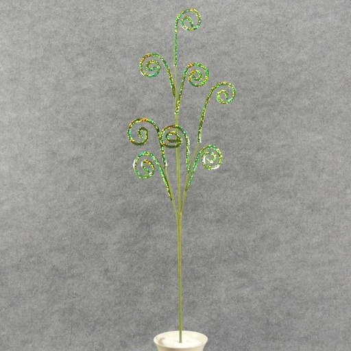 [XA4089-GRN] SWIRL SEQUIN SPRAY X8 27"  GREEN