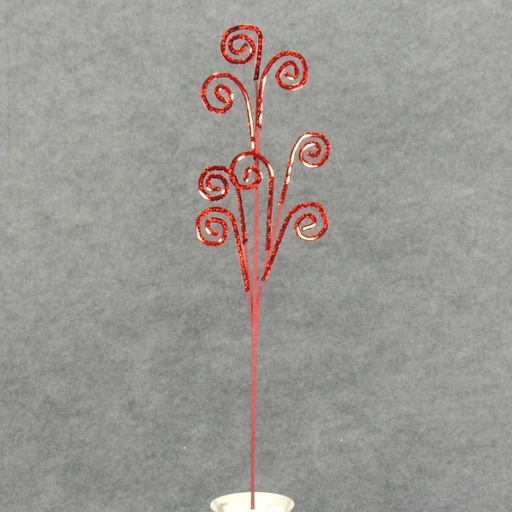 [XA4089-RED] SWIRL SEQUIN SPRAY X8 27"  RED