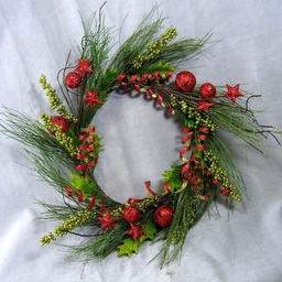 [XA42] WREATH PICK W/STAR &amp; BELL 22&quot;