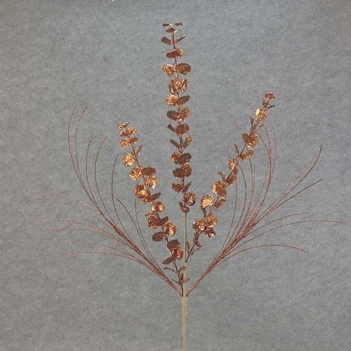 [XA5118-CHO] LEAF/GRASS GLITTER SPRAY 28"  CHOCOLATE
