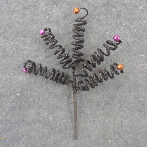 [XA51-BCP] GLITTER SPRING BELL PICK 11"  BLACK/COPPER/PURPLE