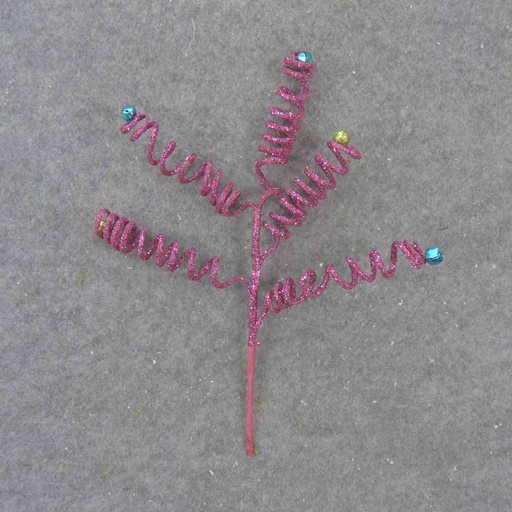 [XA51-FBG] GLITTER SPRING BELL PICK 11"  FUCHSIA/BLUE/GREEN