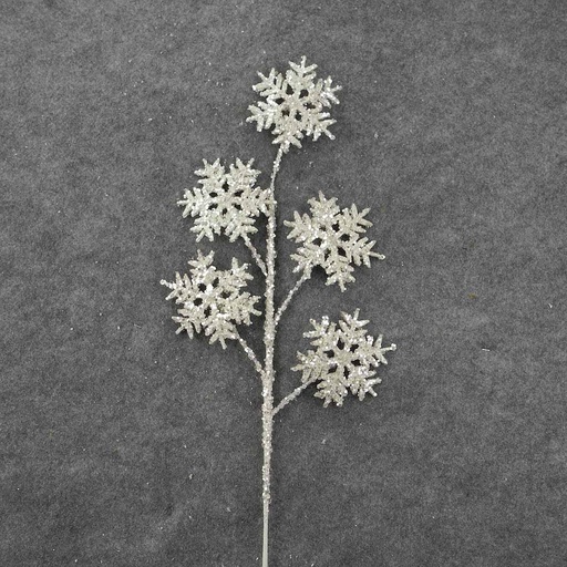 [XA8104] SNOWFLAKE SPRAY X5 W/ GLITTER WHITE