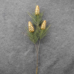 [XA8120-GLD] GLITTER PINECONE/PINE SPRAY 36&quot;