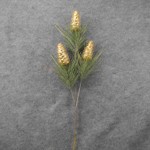 [XA8120-GLD] GLITTER PINECONE/PINE SPRAY 36"