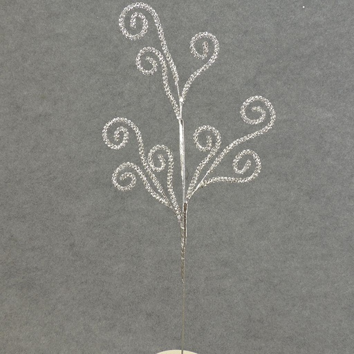 [XB5111-SIL] SEQUIN SWIRL SPRAY X9 20.5"  SILVER