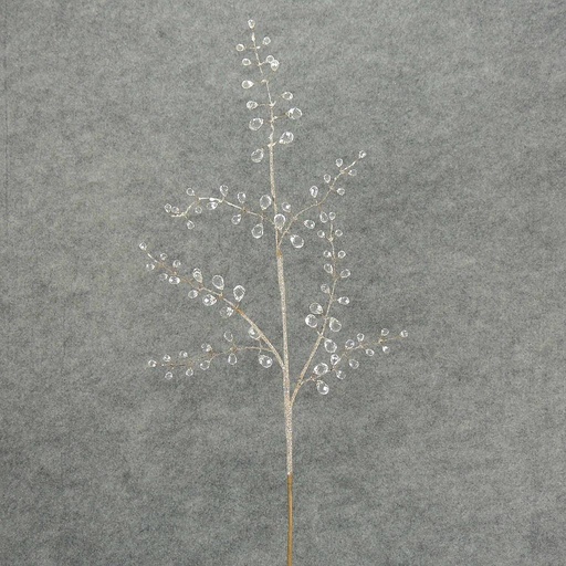 [XA4097] FLOCKED TWIG JEWEL SPRAY 31"