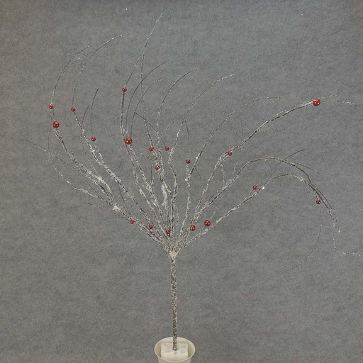[XA5083] TWIG BRANCH SNOW/BALLS 38"