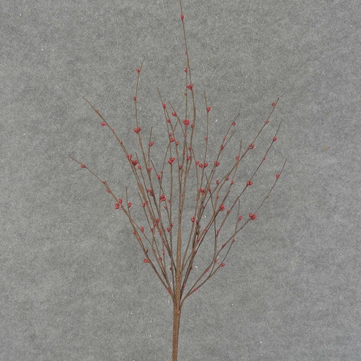 [XA7000] TWIG SPRAY W/PIP BERRIES 26" RED
