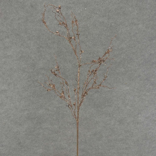 [XA7051-CHO] TWIG SPRAY W/LEAVES 31" GLITTER/CHOCOLA