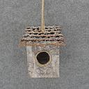 [XL6052] BIRDHOUSE SQUARE 3x4.5" SNOW/PINE