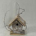 [XR4008-NS] BIRDHOUSEw/BURLAP ROOF 3"x2"x5" NATURAL