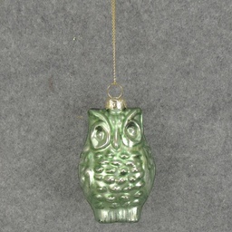 [XM5017-MNT] ORNAMENT GLASS OWL 3&quot;  MINT