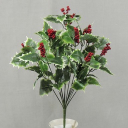 [XE4012] HOLLY LEAVES BUSHx14 VARIEGATED