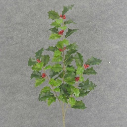[XE6059-GRN] HOLLY SPRAY X3 21&quot; OD BERRIES