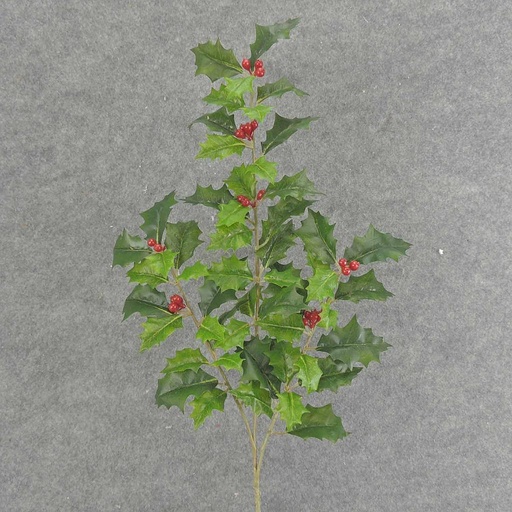 [XE6059-GRN] HOLLY SPRAY X3 21" OD BERRIES