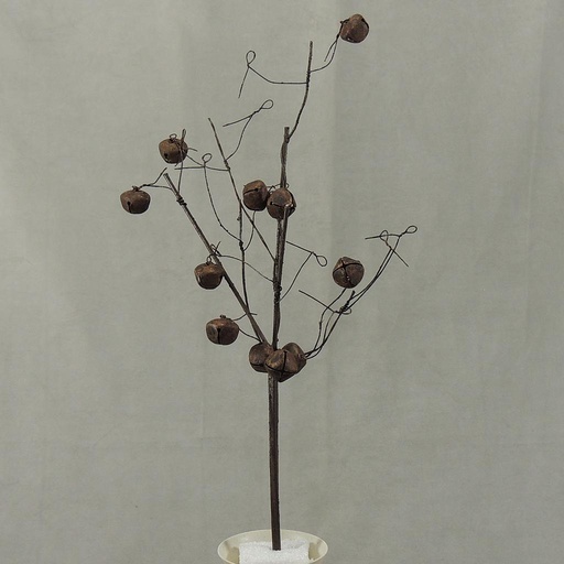 [XE4094-RBN] JINGLE BELL SPRAY 24"  RUSTIC