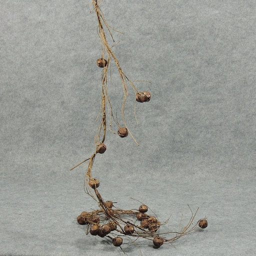 [XE4095-RBN] 6' JINGLE BELL GARLAND RUSTIC  RUST BROWN