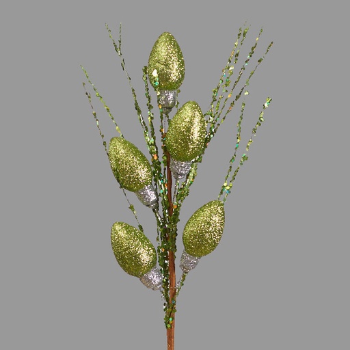 [XG11-LGN] CHRISTMAS LIGHT BULB 18" PIC  LIGHT GREEN