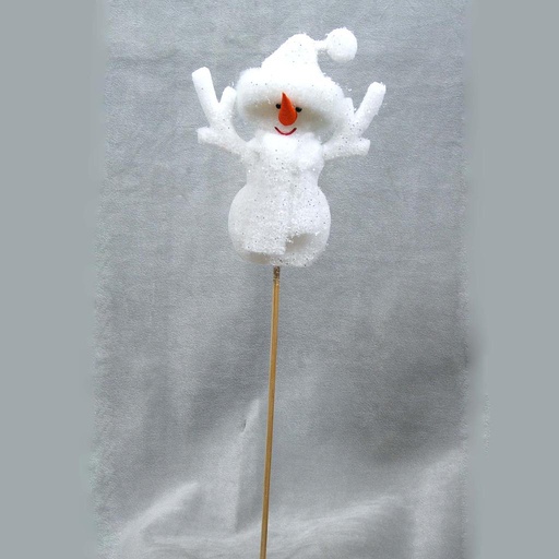 [XJ317] SNOWMAN 6" ON A STICK 18"OAL W/HANGER