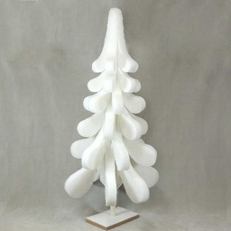 [XJ4066-B] TREE 42&quot; WHITE LED FLOCK/FOAM STYLE B