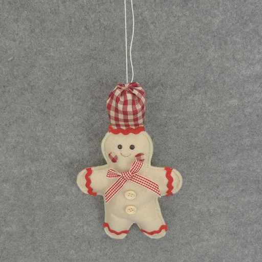 [XJ5111-BEI] GINGERBREAD MAN W/HANGER 7.5"  BEIGE